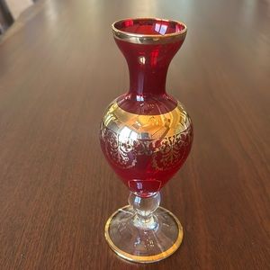 Red and Gold Vase Vintage